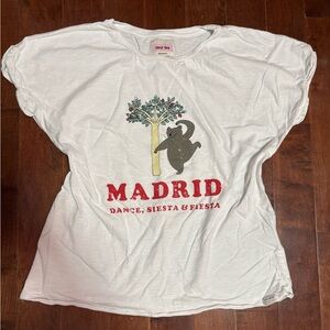 Madrid White Short Sleeve T Shirt